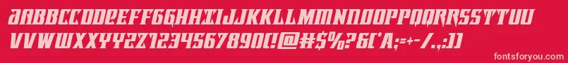 フォントLifeforcecondital – 赤い背景にピンクのフォント