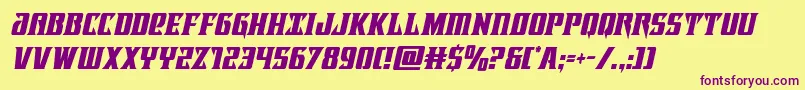 Lifeforcecondital Font – Purple Fonts on Yellow Background