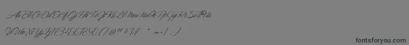 DancingInTheMoonlight Font – Black Fonts on Gray Background