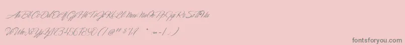 Police DancingInTheMoonlight – polices grises sur fond rose