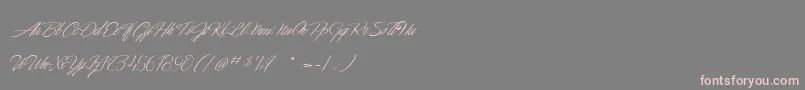 DancingInTheMoonlight Font – Pink Fonts on Gray Background