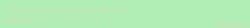DancingInTheMoonlight Font – Pink Fonts on Green Background