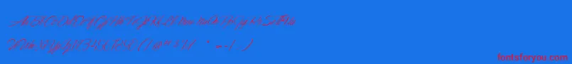 fuente DancingInTheMoonlight – Fuentes Rojas Sobre Fondo Azul