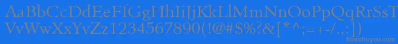 MinisterLtLight Font – Gray Fonts on Blue Background