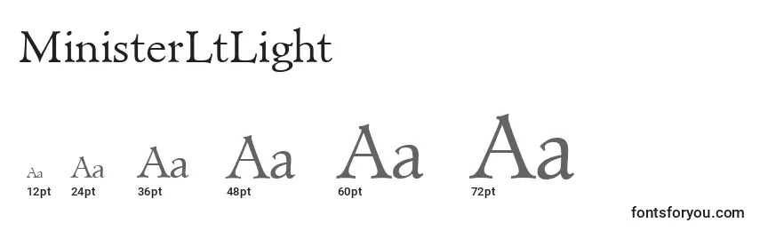 Размеры шрифта MinisterLtLight