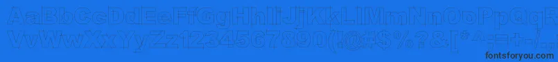 LgfbesitosroundLight Font – Black Fonts on Blue Background