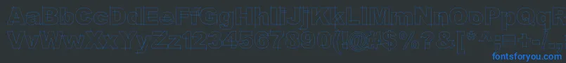 LgfbesitosroundLight Font – Blue Fonts on Black Background