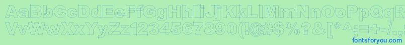 LgfbesitosroundLight Font – Blue Fonts on Green Background
