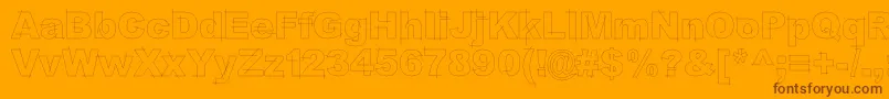 Fonte LgfbesitosroundLight – fontes marrons em um fundo laranja
