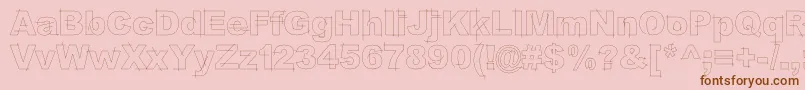 LgfbesitosroundLight Font – Brown Fonts on Pink Background