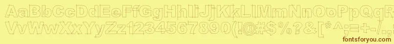 LgfbesitosroundLight Font – Brown Fonts on Yellow Background