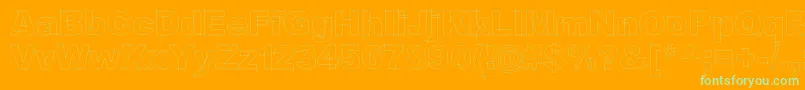 LgfbesitosroundLight Font – Green Fonts on Orange Background