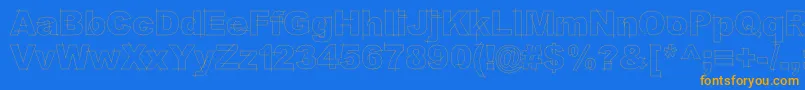 LgfbesitosroundLight Font – Orange Fonts on Blue Background