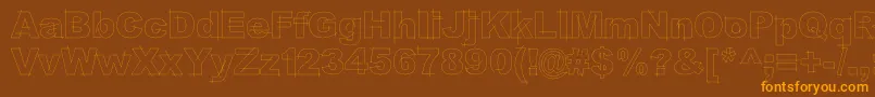 LgfbesitosroundLight Font – Orange Fonts on Brown Background