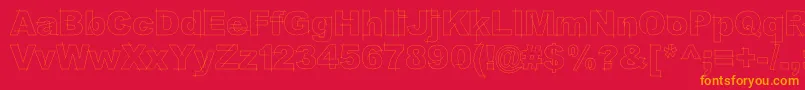 LgfbesitosroundLight Font – Orange Fonts on Red Background
