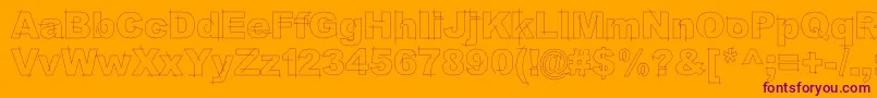LgfbesitosroundLight Font – Purple Fonts on Orange Background