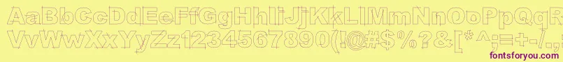 LgfbesitosroundLight Font – Purple Fonts on Yellow Background
