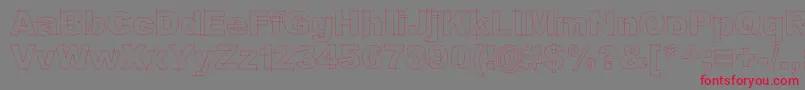 LgfbesitosroundLight Font – Red Fonts on Gray Background