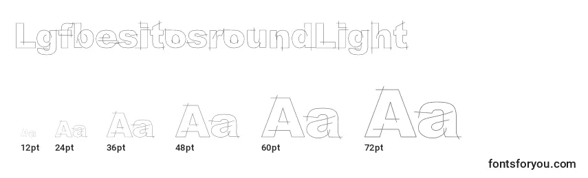 LgfbesitosroundLight Font Sizes