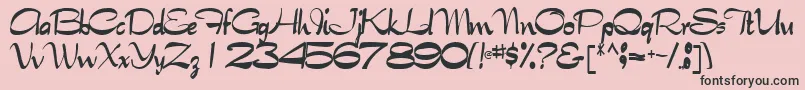 Tabithatype32Regular Font – Black Fonts on Pink Background