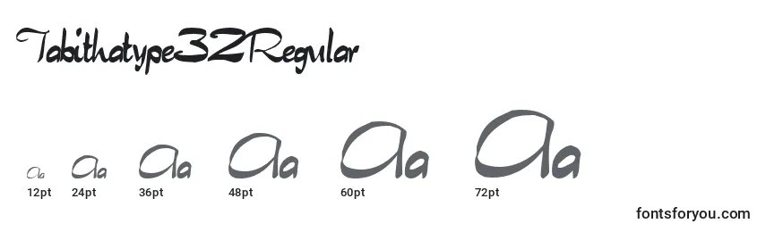 Tabithatype32Regular Font Sizes