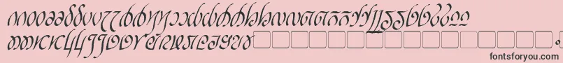 フォントRellanicItalic – ピンクの背景に黒い文字