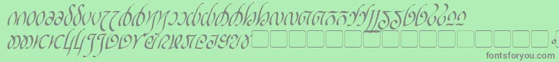 RellanicItalic-Schriftart – Graue Schriften auf grünem Hintergrund