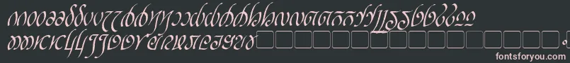 RellanicItalic-fontti – vaaleanpunaiset fontit mustalla taustalla