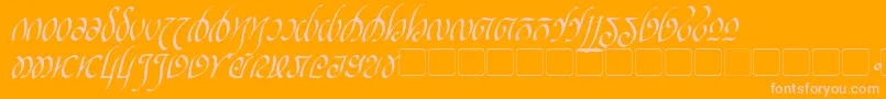 RellanicItalic Font – Pink Fonts on Orange Background