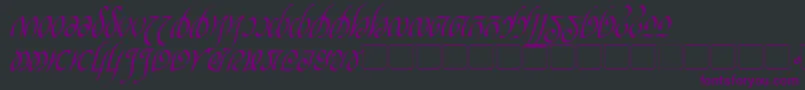 RellanicItalic-Schriftart – Violette Schriften auf schwarzem Hintergrund