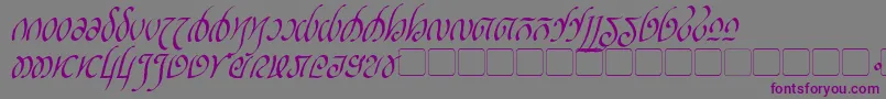 Шрифт RellanicItalic – фиолетовые шрифты на сером фоне