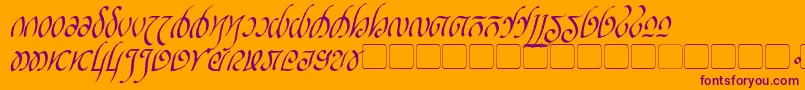 RellanicItalic Font – Purple Fonts on Orange Background