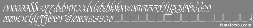 RellanicItalic-Schriftart – Weiße Schriften auf grauem Hintergrund