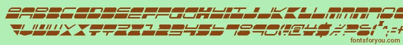 Qmarkci Font – Brown Fonts on Green Background