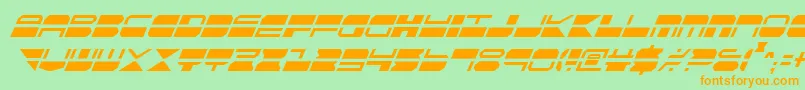 Qmarkci Font – Orange Fonts on Green Background