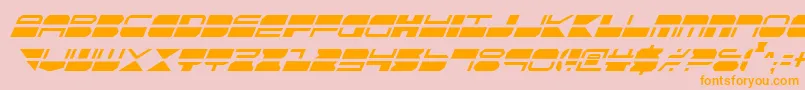 Qmarkci Font – Orange Fonts on Pink Background