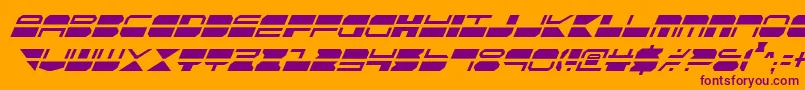 Qmarkci Font – Purple Fonts on Orange Background