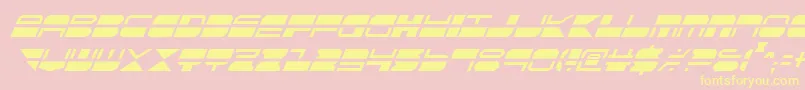 Qmarkci Font – Yellow Fonts on Pink Background