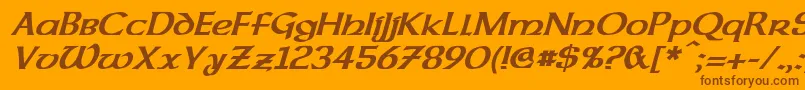 DalelandsUncialBoldItalic Font – Brown Fonts on Orange Background
