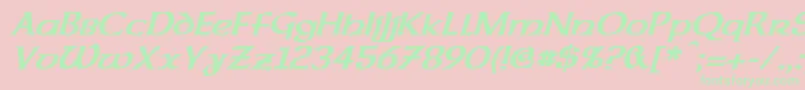 DalelandsUncialBoldItalic Font – Green Fonts on Pink Background