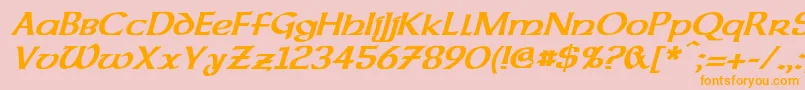 DalelandsUncialBoldItalic Font – Orange Fonts on Pink Background