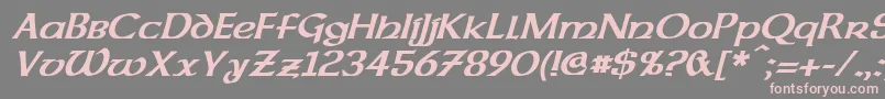 DalelandsUncialBoldItalic Font – Pink Fonts on Gray Background