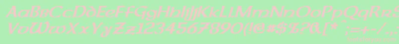 DalelandsUncialBoldItalic Font – Pink Fonts on Green Background