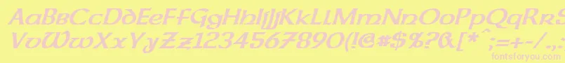 DalelandsUncialBoldItalic Font – Pink Fonts on Yellow Background