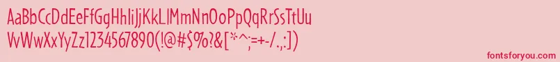 PfmanifestoLight Font – Red Fonts on Pink Background