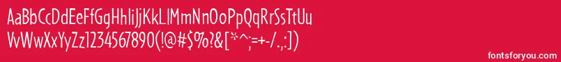 PfmanifestoLight Font – White Fonts on Red Background