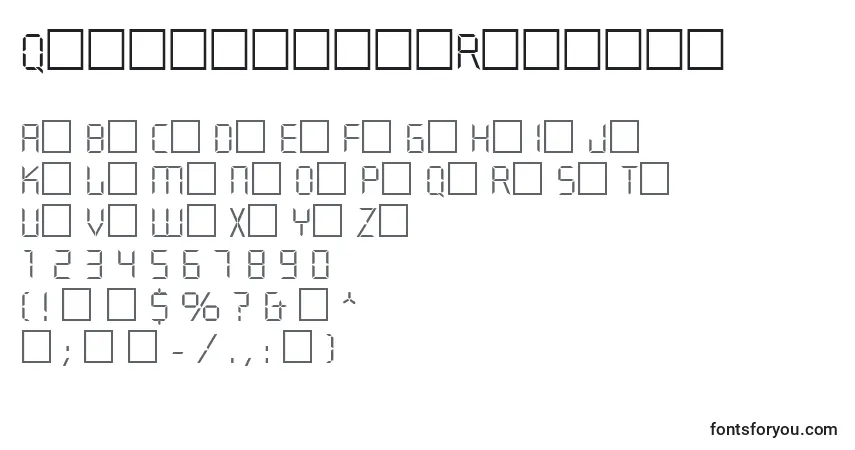 A fonte QuiverlightRegular – alfabeto, números, caracteres especiais