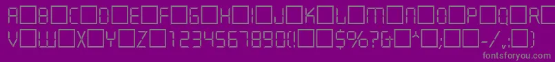 QuiverlightRegular-fontti – harmaat kirjasimet violetilla taustalla