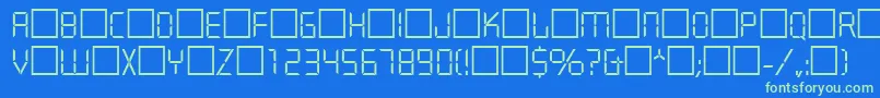 fuente QuiverlightRegular – Fuentes Verdes Sobre Fondo Azul