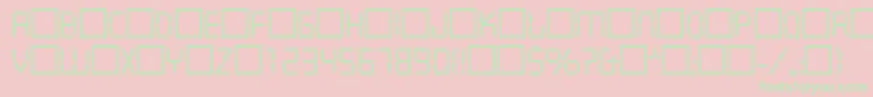 QuiverlightRegular Font – Green Fonts on Pink Background